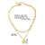 Collar Doble Medalla corazon (Acero) - tienda online