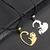 Imagen de Collar Gato Compartido Corazon (Acero)