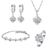 Set Collar, Anillo, pulsera y Aros Cubo (Baño Plata 925) - comprar online