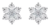 Aros snowflake ( Baño Plata 925 )