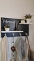 Perchero y portallaves HOME NEGRO Y BLANCO - comprar online