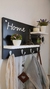 Perchero y portallaves HOME NEGRO Y BLANCO - Wood and Home BA