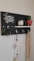 Perchero & portallaves home sweet home NEGRO - comprar online