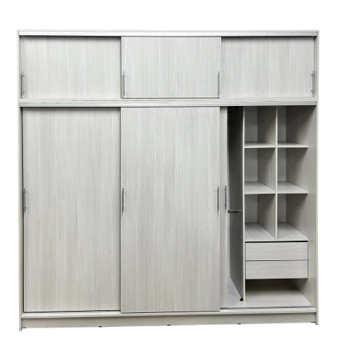 Placard Melamina 2,40x2,35 Puertas Corredizas Con Baulera - comprar online