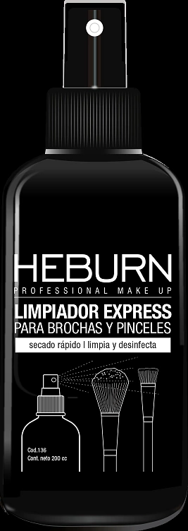 Limpiador express para pinceles y brochas x 200 cc Heburn