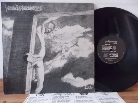 LP HEADTHRASHERS LIVE - C/ MX – NECROMANCIA – BLASPHEMER – COVA – 1987 - C/ ENCARTE - FUCKER REC