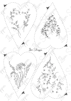 ADESIVO HIDROSSOLÚVEL A4 - 4 CORAÇÕES