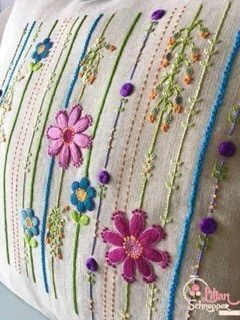 KIT DE BORDADO JARDIM FLUTUANTE LISTRAS CORES - comprar online