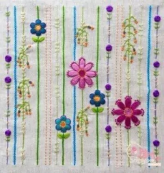 3 KITS DE BORDADO JARDINS FLUTUANTES CORES - LISTRAS - GUIRLANDA - QUADROS na internet