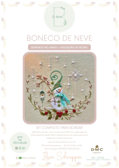 KIT DE BORDADO BONECO DE NEVE
