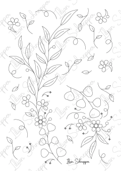 ADESIVO HIDROSSOLÚVEL A4 - FOLHAS DE EUCALIPTO