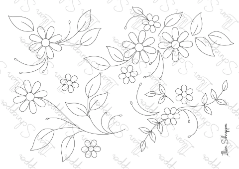 ADESIVO HIDROSSOLÚVEL A4 - FLORES GRANDES 2