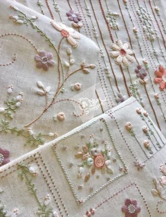 3 KITS DE BORDADO JARDINS FLUTUANTES LISTRAS/ GUIRLANDA/ QUADROS - RETRÔ - loja online