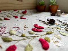 KIT DE BORDADO GUIRLANDA DE NATAL - Bordado Que Amo