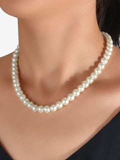 Collar de perlas vidrio básico - comprar online