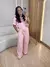 CONJUNTO CALÇA E BLUSA CANELADO MEL - ROSA BEBÊ