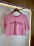 T SHIRT LONDON CROPPED BORDADA | IVANA DINIZ BRAND - ROSA BEBÊ - Diniz Store | Moda Feminina