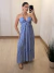 VESTIDO LONGO TOMARA QUE CAIA LIVIA - AZUL - Diniz Store | Moda Feminina