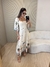 VESTIDO LINHO MANGA EMANUELE - AZUL - comprar online