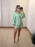 CONJUNTO MELINDA SHORT E CAMISA LISO - VERDE - loja online