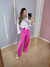 CALÇA TRACK PANTS COM BOLSO - ROSA - Diniz Store | Moda Feminina