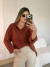 CAMISA SOCIAL LINHO IMPORTADO - TERRACOTA - comprar online