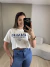 T SHIRT CROPPED OVERSIZED AMALFI | IVANA DINIZ BRAND - OFF/AZUL - comprar online
