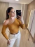 BLUSA CANELADA ASSIMETRICA | IVANA DINIZ BRAND - MOSTARDA na internet