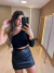 CROPPED OMBRO SÓ | IVANA DINIZ BRAND - PRETO na internet