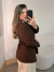 BLAZER ALFAIATARIA FORRADO ELEN - MARROM - comprar online