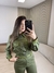 JAQUETA BOMBER COM DETALHES EM COURO - VERDE - Diniz Store | Moda Feminina