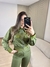 JAQUETA BOMBER COM DETALHES EM COURO - VERDE na internet