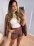 CONJUNTO LISTRADO MAJU - MARROM - Diniz Store | Moda Feminina