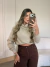 BLUSA TRICOT MARLA GOLA ALTA - BEGE - loja online