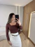 BODY POLIAMIDA DECOTE QUADRADO - MARROM