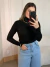 BLUSA TRICOT GOLA ALTA - PRETO - loja online