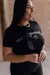 T-SHIRT BABY LOOK MADEMOISELLE | IVANA DINIZ BRAND - PRETO - Diniz Store | Moda Feminina