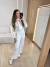 CONJUNTO MOLETINHO CALÇA E CROPPED - BRANCO