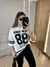 MAX T-SHIRT NEW YORK OFF + MACAQUINHO ALTA COSTURA PRETO na internet