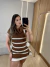 MAX COLETE TRICOT LISTRADO COM GOLA - CARAMELO