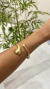 Bracelete gota ponta dourado - comprar online