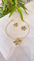 Conjunto Chocker flor dourada + brinco - comprar online