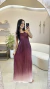 Vestido Luana plissado degradê frente única