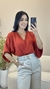 Blusa Célia barra lastex e manga fluida - comprar online