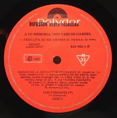 Vinilo Lp - Los Visconti - A Su Memoria, Don Carlos Gardel - tienda online