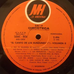Vinilo Rundunes El Canto De Los Rundunes Volumen 2 Lp Arg 75 - BAYIYO RECORDS