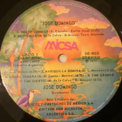 Vinilo Jose Domingo Jose Domingo Lp Argentina 1977 - BAYIYO RECORDS