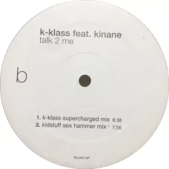 Vinilo K-klass Feat. Kinane Talk 2 Me Maxi Usa 2003
