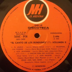 Vinilo Rundunes El Canto De Los Rundunes Volumen 2 Lp Arg 75 - tienda online