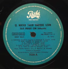Vinilo Tulio Enrique Leon - El Nuevo Tulio Enrique Leon 1974 - tienda online